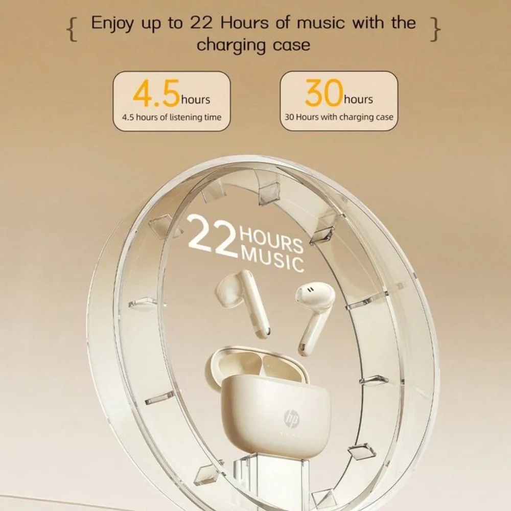 HP Cream Wireless Earbuds